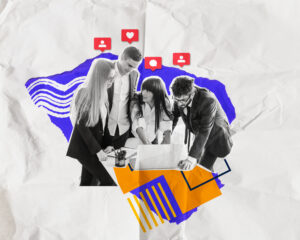 مرصد جروب 2 social media concept composition